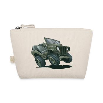 Willys MB Geländewagen Cartoon | RCCX - Bio-Täschchen - Natur - Vorne