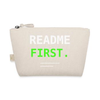 README First Programmierer IT Humor Nerd Geschenk! - Bio-Täschchen - Natur - Vorne