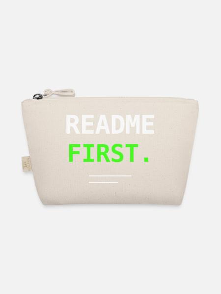 README First Programmierer IT Humor Nerd Geschenk! - Bio-Täschchen - Natur