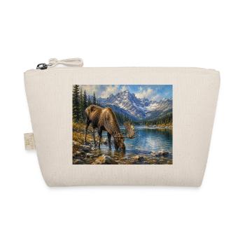 Alpen-Elch am Bergsee - Bio-Täschchen - Natur - Vorne