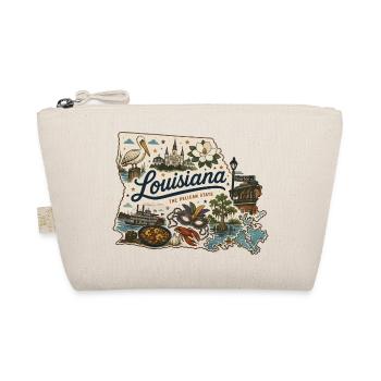 Louisiana Pelican State Vintage Reiseaufkleber - Bio-Täschchen - Natur - Vorne