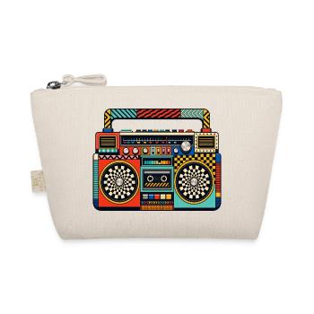 Retro Boombox Farbenspiel - Bio-Täschchen - Natur - Vorne
