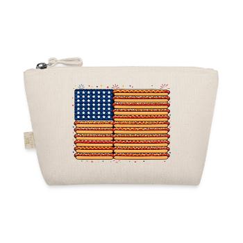 American flag made of hotdogs for barbecue fans - Organic Pouch - nature - Front