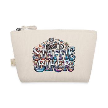Staffie biker 4 - 130 - Organic Pouch - nature - Front