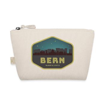 Bern Switzerland Skyline Badge Night - Organic Pouch - nature - Front