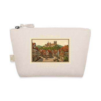 Deutschland Quedlinburg Vintage Reisemarke - Bio-Täschchen - Natur - Vorne
