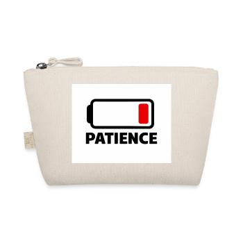 PATIENCE Battery Icon with Font - Organic Pouch - nature - Front