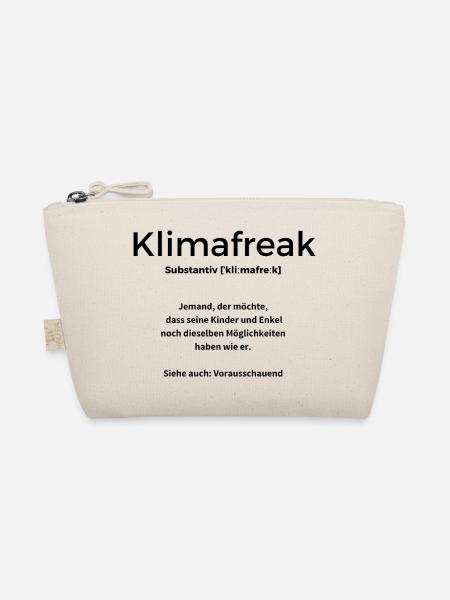 Klimafreak Vorausschauend - Bio-Täschchen - Natur