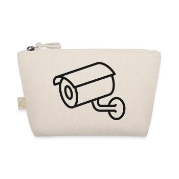 Sicherheits-CCTV-Kamera-Linien-Symbol - Bio-Täschchen - Natur - Vorne