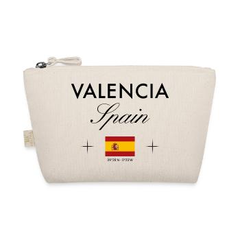 Valencia Spanien Koordinaten Reise Souvenir - Bio-Täschchen - Natur - Vorne