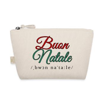 Buon Natale Frohe Weihnachten auf Italienisch - Bio-Täschchen - Natur - Vorne