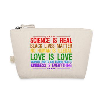 Wissenschaft ist wahre Wissenschaft Liebe ist Liebe BLM Kunst - Bio-Täschchen - Natur - Vorne