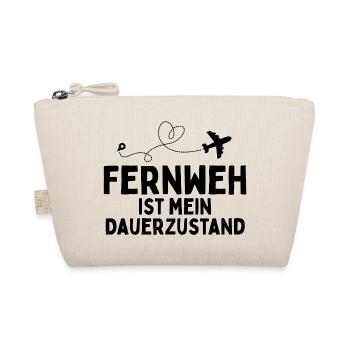 Fernweh ist mein Dauerzustand Reisespruch - Bio-Täschchen - Natur - Vorne