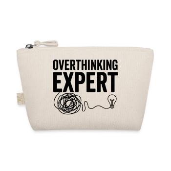 Overthinking Expert Spruch  - Bio-Täschchen - Natur - Vorne