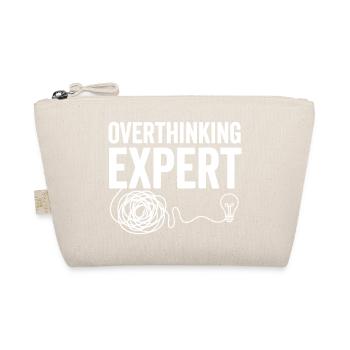 Overthinking Expert Spruch  - Bio-Täschchen - Natur - Vorne