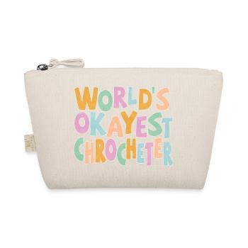 Worlds okayest Crocheter - Bio-Täschchen - Natur - Vorne
