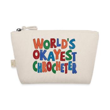 Worlds okayest Crocheter - Bio-Täschchen - Natur - Vorne