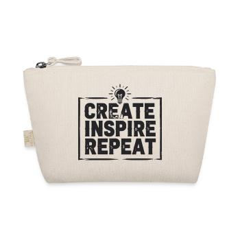 Create Inspire Repeat Spruch Sprüche - Bio-Täschchen - Natur - Vorne