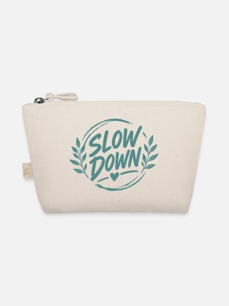 Slow Down Yoga Achtsamkeit und Ruhe - Bio-Täschchen - Natur