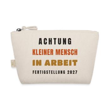 Schwanger 2027 Kleiner Mensch in Arbeit - Bio-Täschchen - Natur - Vorne