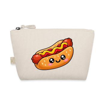 Kawaii Hotdog mit Kulleraugen - Bio-Täschchen - Natur - Vorne