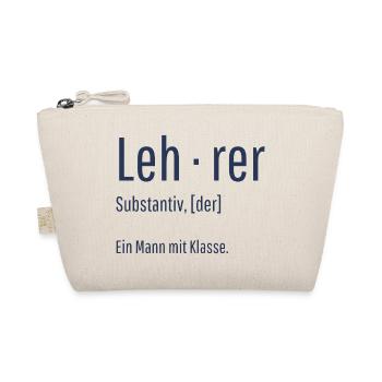 Lehrer Substantiv Definition Schule Geschenk - Bio-Täschchen - Natur - Vorne