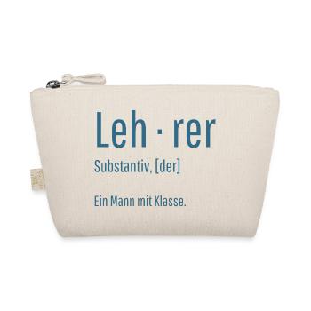 Lehrer Substantiv Definition Schule Geschenk - Bio-Täschchen - Natur - Vorne