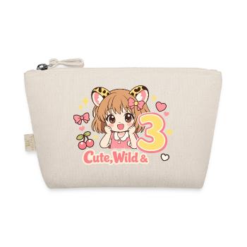 Cute Wild & 3 Leopard Girl Theme - Bio-Täschchen - Natur - Vorne