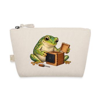 Frosch baut eine Lochkamera - Bio-Täschchen - Natur - Vorne