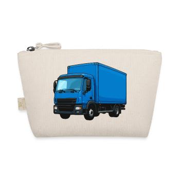 Blauer LKW Kraftvoller Transporter - Bio-Täschchen - Natur - Vorne