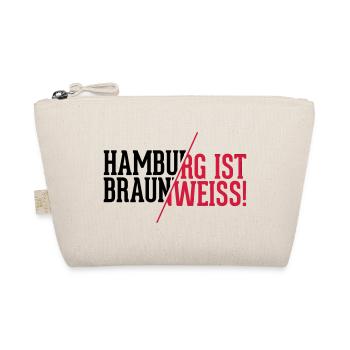 Hamburg ist braun weiß - St. Pauli T-Shirt - Bio-Täschchen - Natur - Vorne