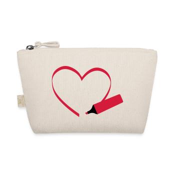 Textmarker, i love - Bio-Täschchen - Natur - Vorne