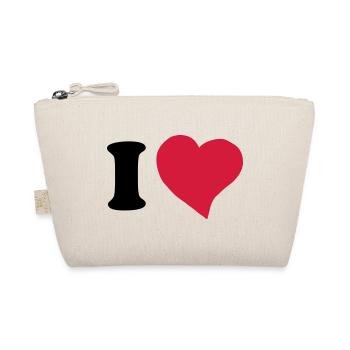 I love - Ich Liebe - Bio-Täschchen - Natur - Vorne