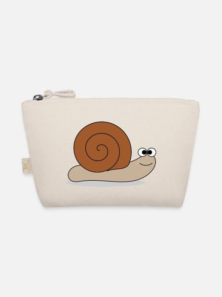 Brown snail - Organic Pouch - nature - Front