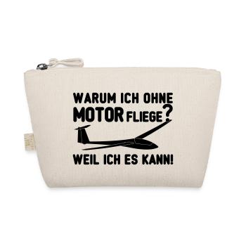 Geschenk für Segelflieger - ich bin Profi - Bio-Täschchen - Natur - Vorne