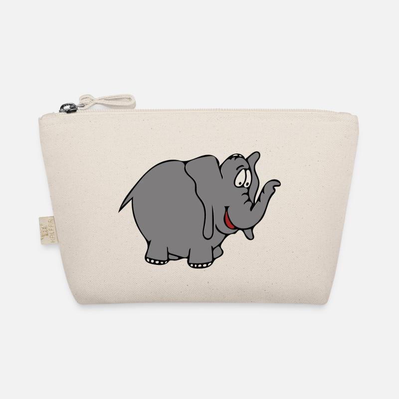 Elefant,Tier,Comic,Kinder - Bio-Täschchen - Natur