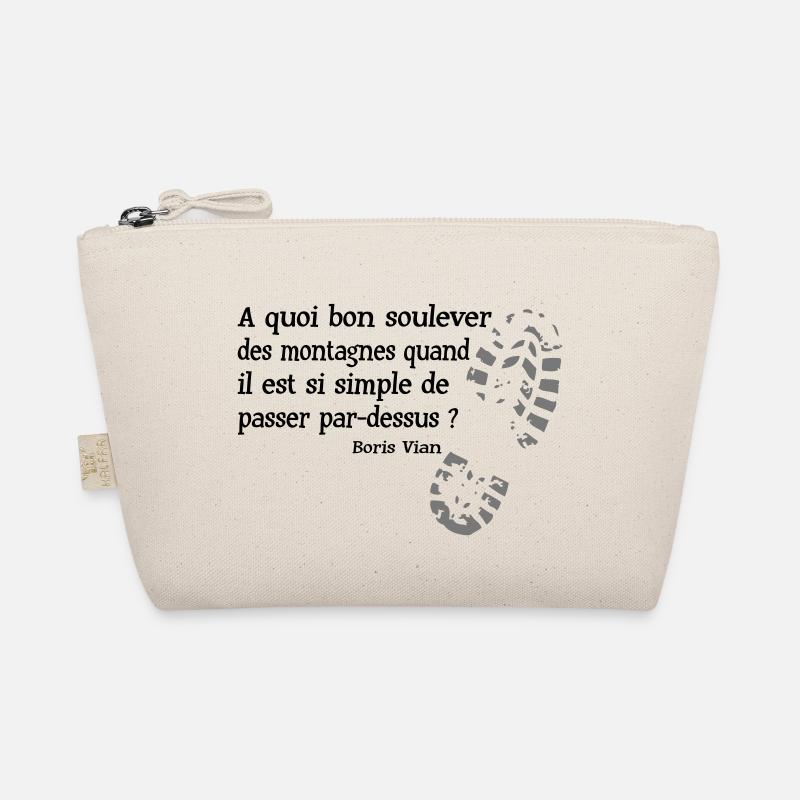 Boris Vian "What good move mountains Organic Pouch