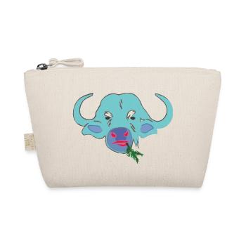Büffel Wasserbüffel Wisent Kunstdruck Hip - Bio-Täschchen - Natur - Vorne