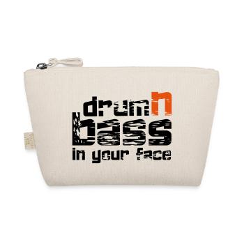 Drum'n'Bass Music Techno Bass Geschenk Idee - Bio-Täschchen - Natur - Vorne