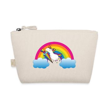 Einhorn Einschulung - Bio-Täschchen - Natur - Vorne