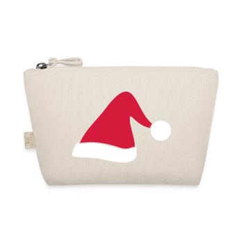Santa Hat / / Christmas / / Santa Claus - Organic Pouch - nature - Front