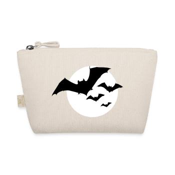 Bat Swarm Moon Halloween 2c - Organic Pouch - nature - Front
