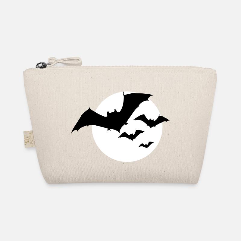Fledermaus Schwarm Mond Halloween 2c Bio-Täschchen