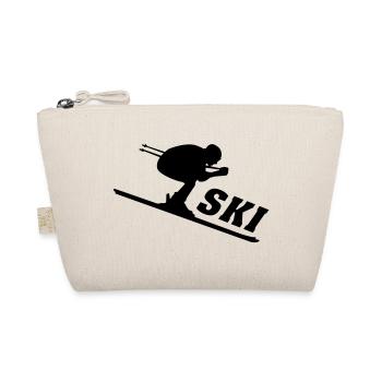 Ski, ski, skiing, après ski, freeski, winter - Organic Pouch - nature - Front
