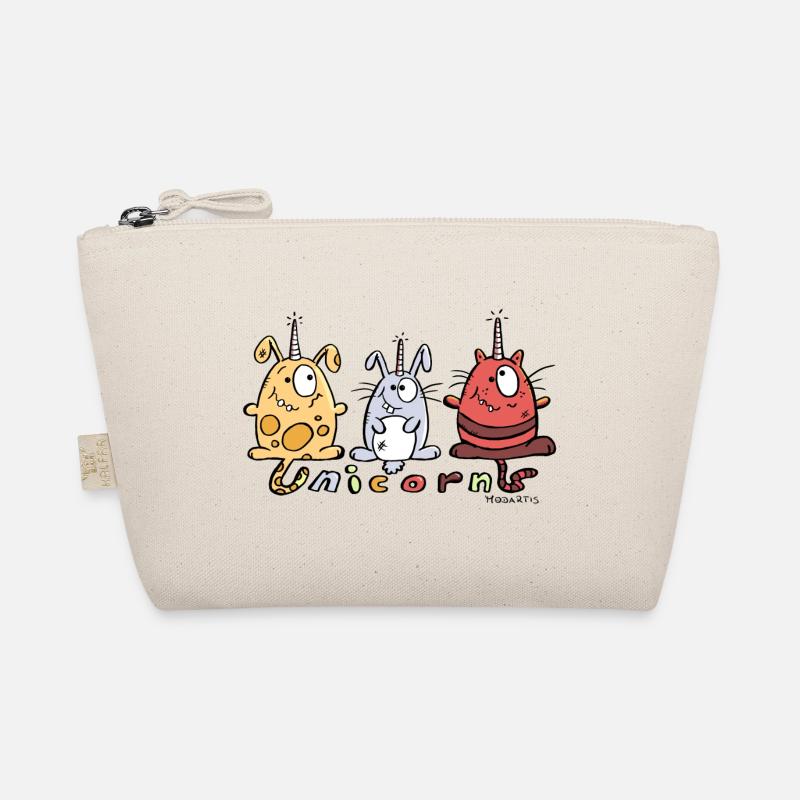 Einhorn Trio - Bio-Täschchen - Natur