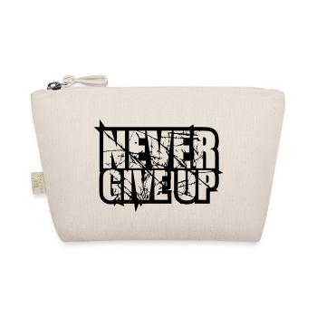 tears scratches design logo never give up never - Organic Pouch - nature - Front