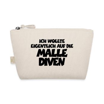 Ich wollte eigentlich auf die Malle Diven - Bio-Täschchen - Natur - Vorne
