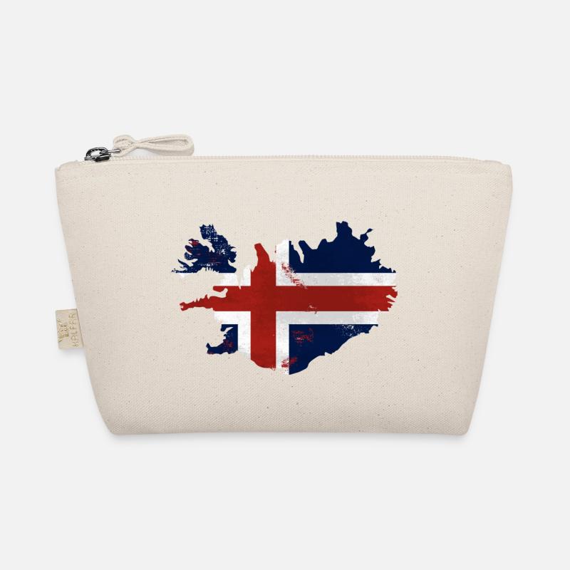 Iceland Flag Map - Bio-Täschchen - Natur