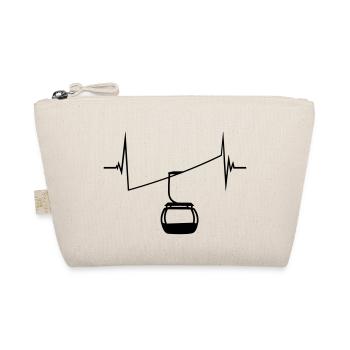 cable car pulse heartbeat frequency ECG gondola g - Organic Pouch - nature - Front