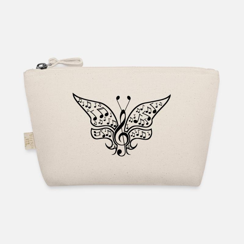 Funny Butterfly musical notes Organic Pouch